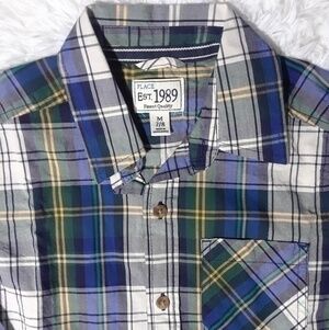 Children's Place Plaid Button Front Shirt-…